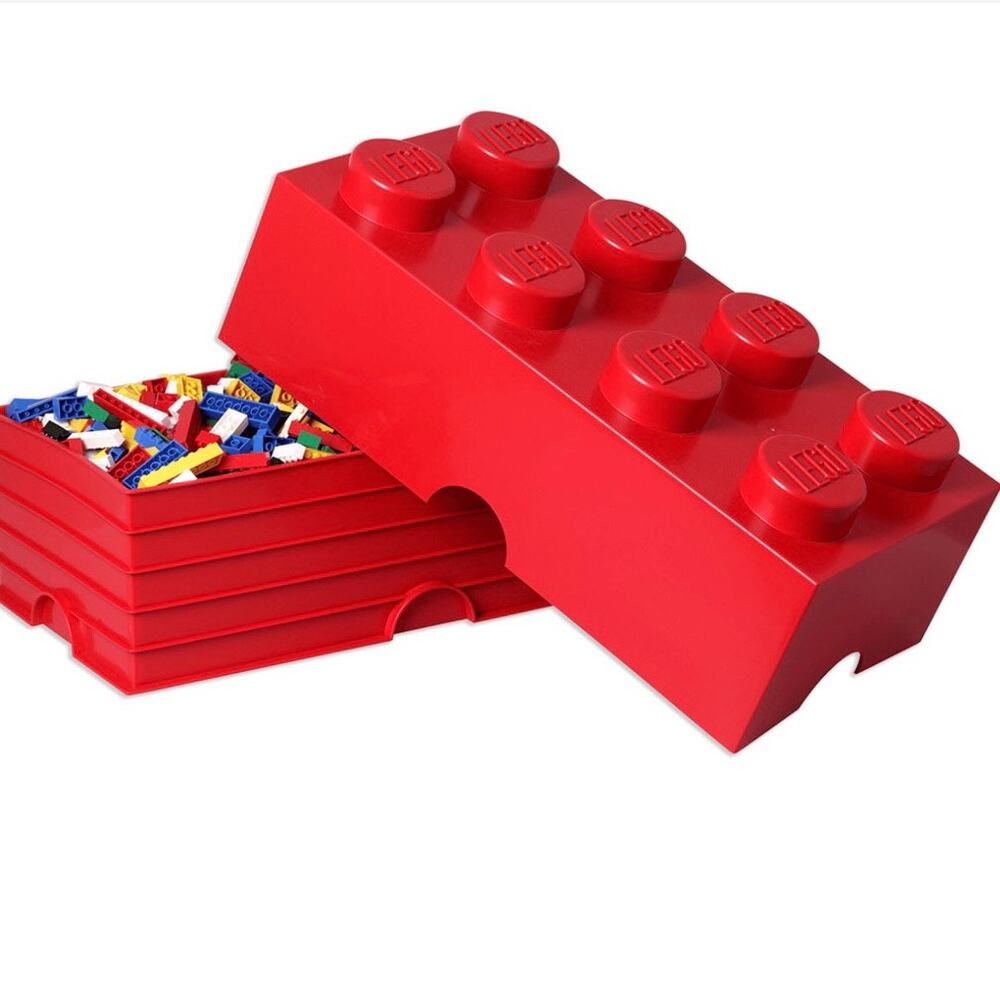 LEGO 4004 Red Storage Brick 8 Stud Large Organizer Box Bin 2x4 Stack Licensed